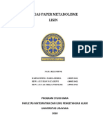 Tugas Paper Metabolisme - Docx Lisin