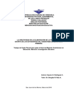 La Creatividad en La Elaboración de La Producción Escrita de Los Estudiantes Del Subsistema de Educación Primaria