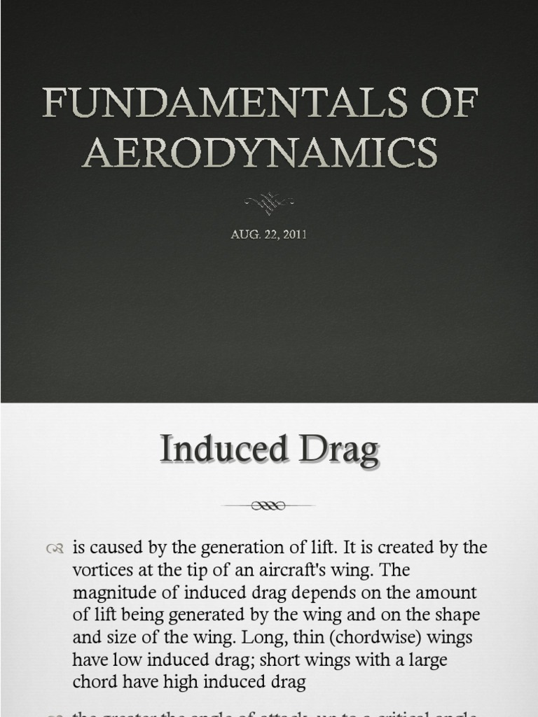 Introduction to Parasite and Induced Drag Drag (Physics) Lift (Force)