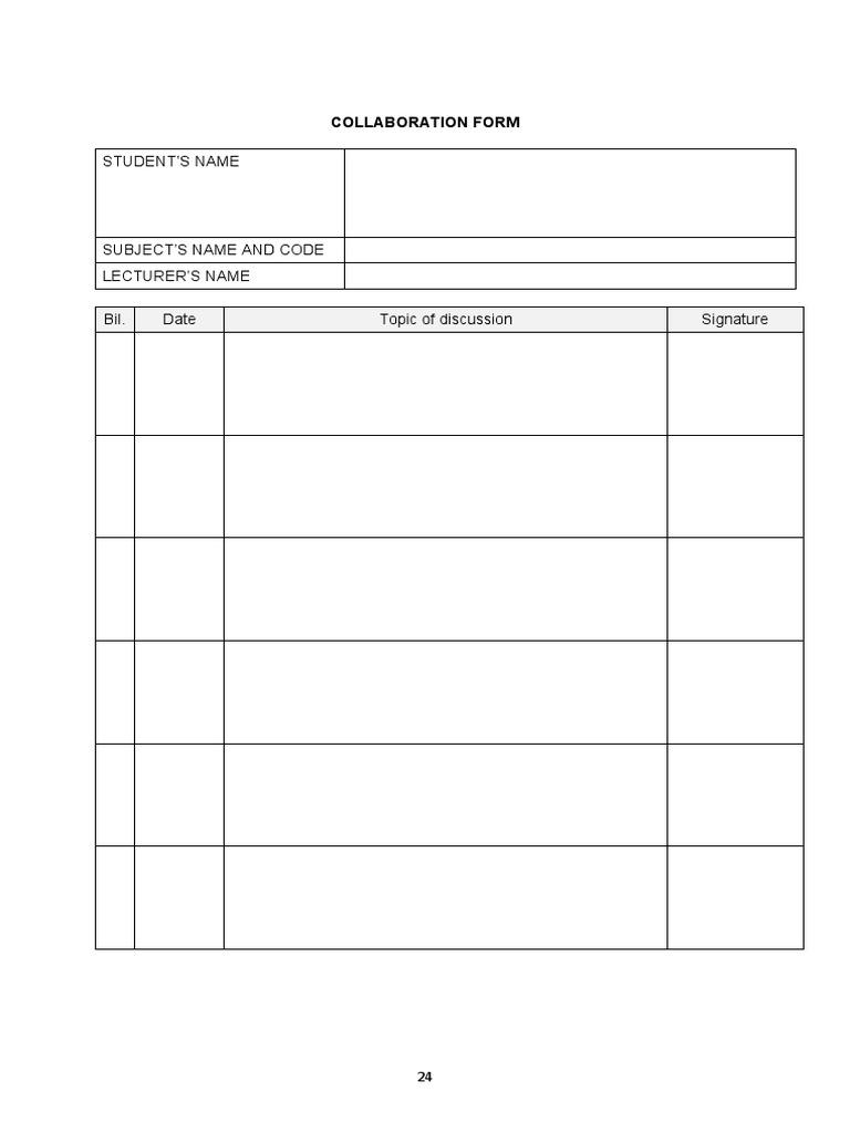 Student Collaboration Form | PDF