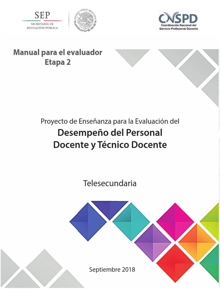 Manual de Evaluación del Desempeño Docente | PDF | Evaluación | Maestros