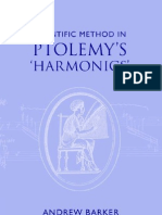 Andrew Barker - Scientific Method in Ptolemy's Harmonics - CUP
