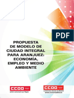 Modelo de Ciudad: Análisis y Propuestas - Aranjuez. Madrid. CCOO