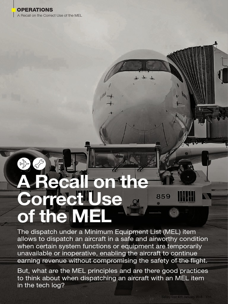 MEL Use | PDF | Aeronautics | Aerospace