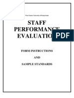 Staff Performance Evaluation: Form Instructions AND Sample Standards
