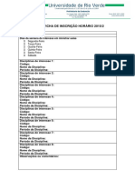 Ficha de Horario