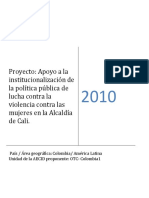 Documento de Formulación Del Proyecto NO Violencia Contra Las Mujeres