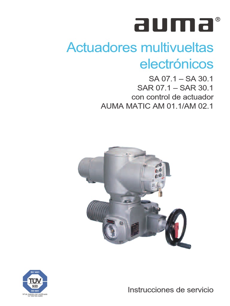 Instrucciones Actuadores AUMA MATIC | PDF | Solenoide | Corriente alterna