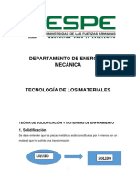 Teoria de Solidificacion