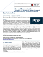 Role of Information and Communication Technology: Its Impact On Students' Learning and The Extent of Effects To Social, Recreational and Sports Activities