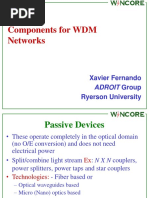 Components For WDM Networks: Xavier Fernando