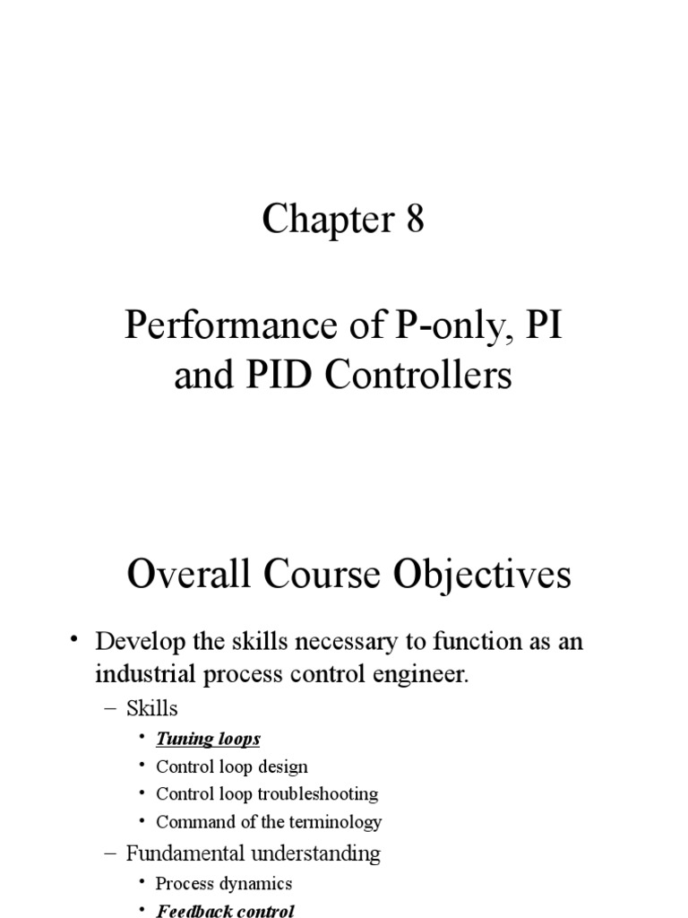Performance of P-Only, PI and PID Controllers | PDF | Control Theory ...
