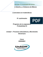 Unidad 1. Procesos Estocásticos y Movimiento Browniano