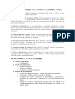 Técnicas para Manejar Adecuadamente El Estrés Laboral