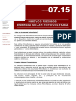 5 Nuevos Riesgos - Energia Solar Fotovoltaica