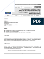 NPT 001 Procedimentos administrativos Parte 6 – Processos de Liberação Preliminar para Funcionamento de Estabelecimentos.pdf