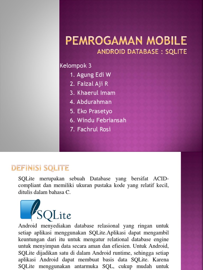 Panduan Lengkap SQLite di Android | PDF | Komputer
