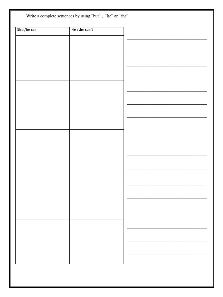 Write A Complete Sentences by Using 