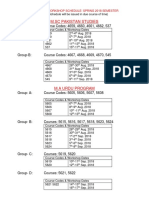 Workshop Schedule For Spring 2018