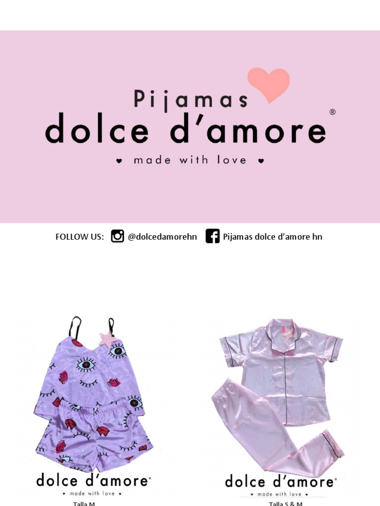 Follow Us Dolcedamorehn Pijamas Dolce D Amore Hn