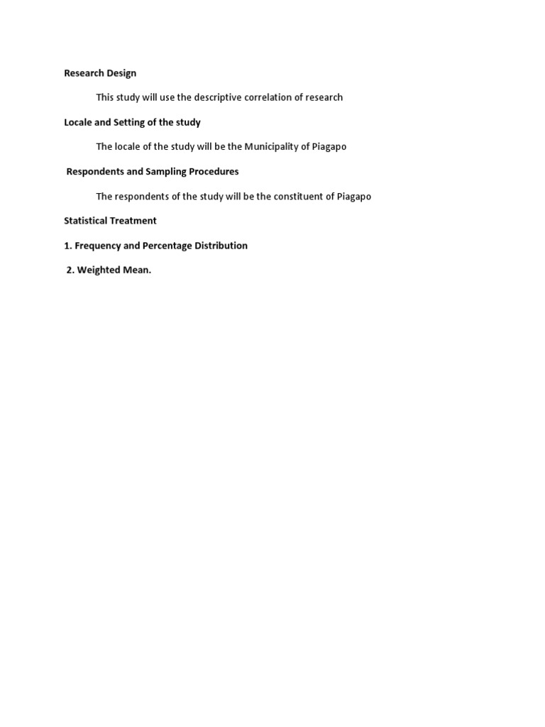 This Study Will Use The Descriptive Correlation of Research | PDF ...