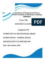 Department of Management Sciences: COMSATS Institute of Information Technology Abbottabad
