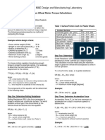 Drive Wheel Motor Torque Calculations