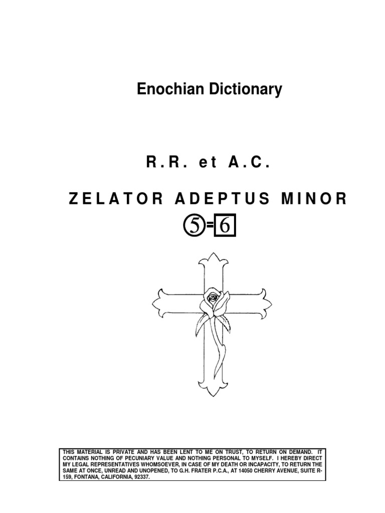 Enochian Dictionary Golden Dawn PDF | PDF | Nature