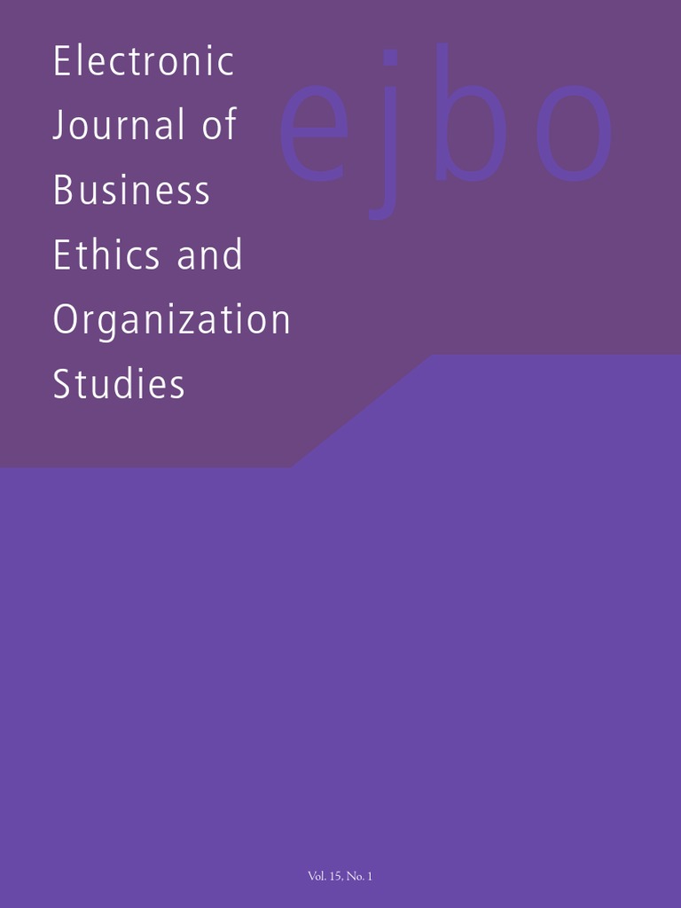 Electronic Journal of Business Ethics and Organization Studies PDF