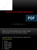 Properties and Characteristics of Liquids
