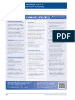 The Blue Journal Club: Paper For Discussion Comparison