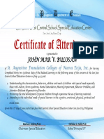 SPED Certificate