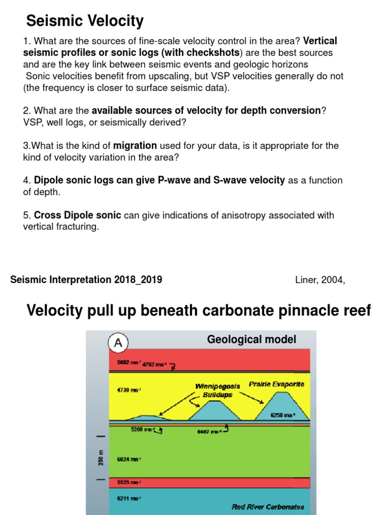 Depth Conversion Techniques Overview | PDF | Reflection Seismology ...