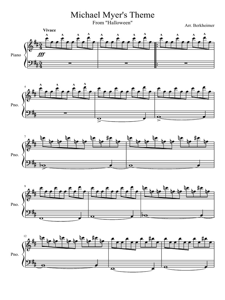 Theme From Halloween Michael Myers Theme | PDF