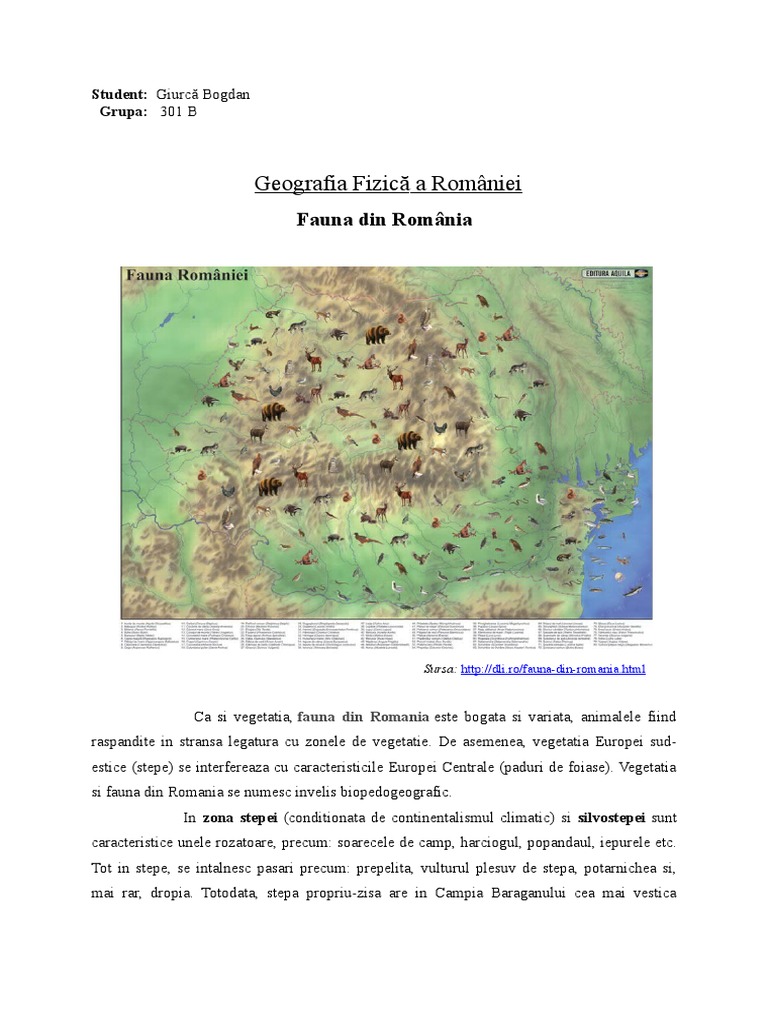 Fauna Din România | PDF