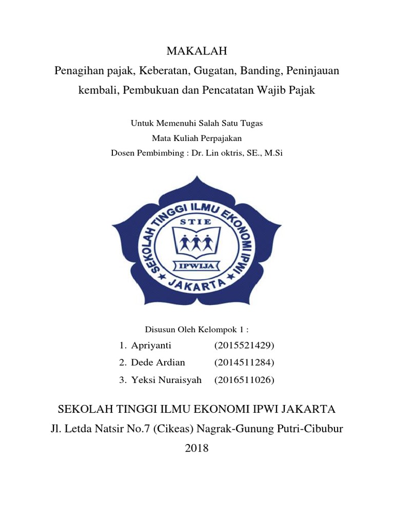 Makalah Penagihan Pajak Dengan Surat Paksa Kumpulan