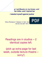 One Evening I Sat Beauty On My Knees and Found Her Bitter, and I Injured Her I Steeled Myself Against Justice