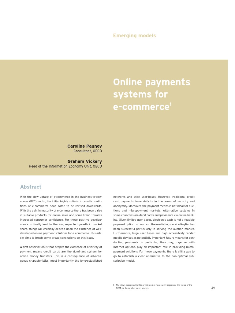 E-Commerce Payment Systems Overview | PDF | Credit Card | E Commerce