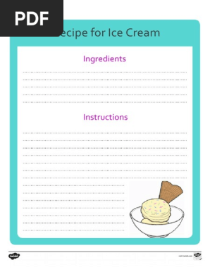 Editable Ice Cream Recipe