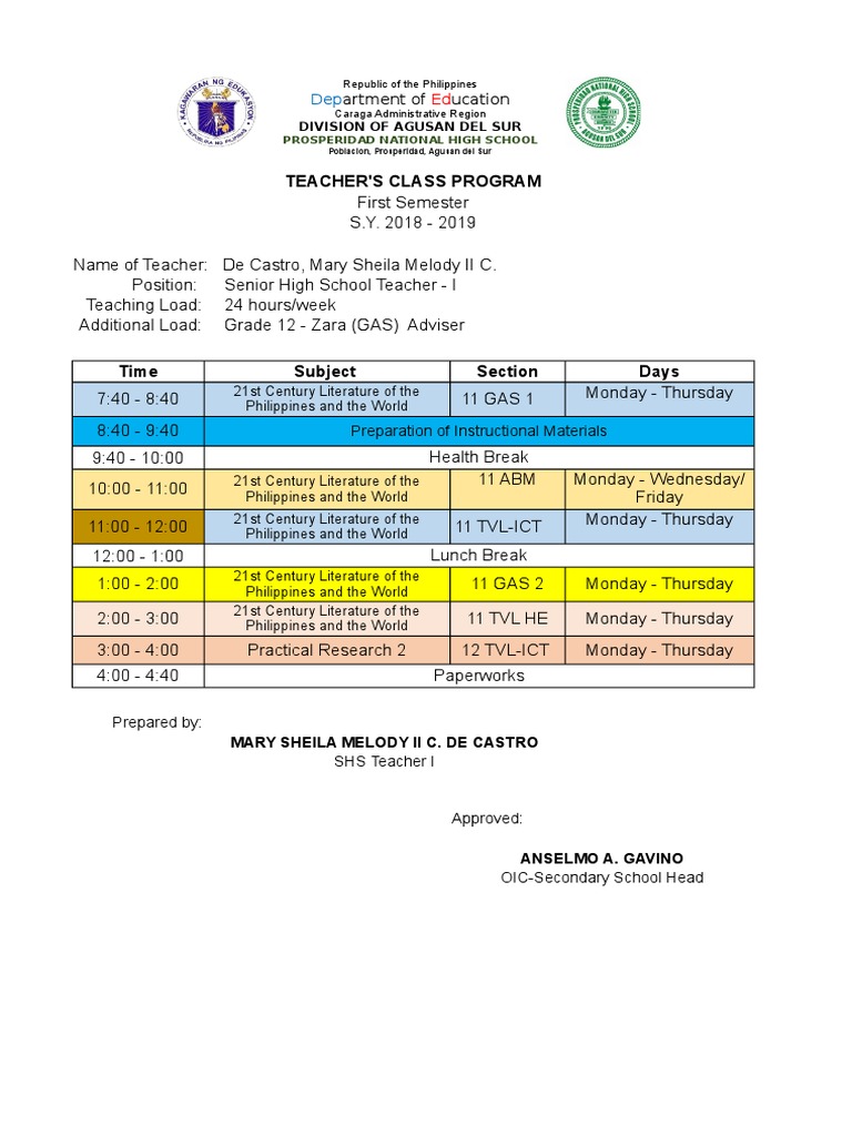 Teacher S Class Program Artment Of Ucation Pdf Change Quality Of