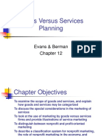 Goods Versus Services Planning: Evans & Berman