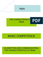 Topic: The Characteristic of Base