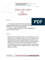 Perdida de carga en tuberías: Análisis experimental