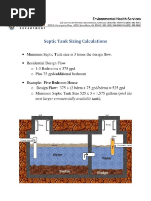 Septic Tank Sizing Calculations Next Larger Commercially