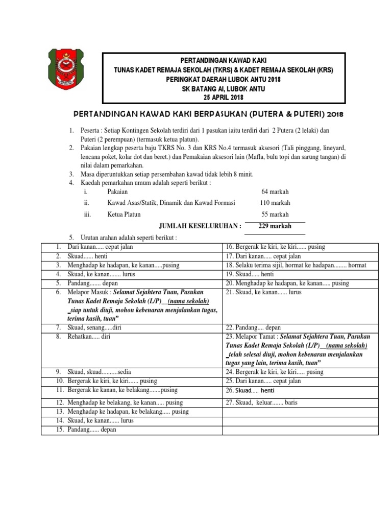Format Kawad Tkrs 2018 Pdf