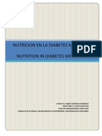 Nutrición Equilibrada en El Paciente Diabético