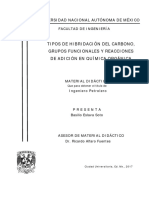 Tipos de Hibridación Del Carbono, Grupos Funcionales y Reacciones de Adición en Quimica Orgánica