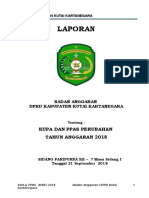 Laporan Banggar KUPA & PPAS-P 2018 Kabupaten Kutai Kartanegara