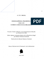 Hegel. Enciclopedia Filosófica para Los Cursos de Bachillerato.