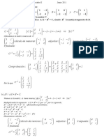 SolJun2011B1 ejercicio resuelto matrices pau 2011 CV